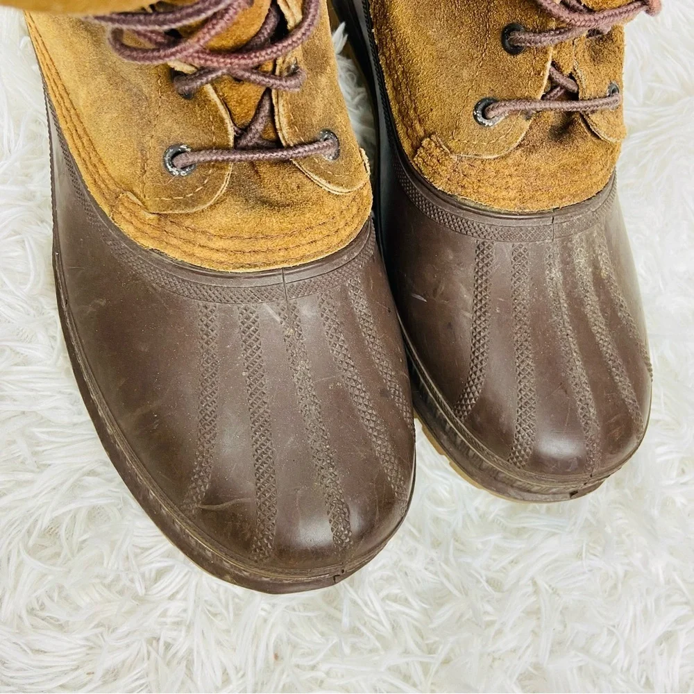 SORAL brown leather suede waterproof wool fleece lined winter men’s boots SZ 9